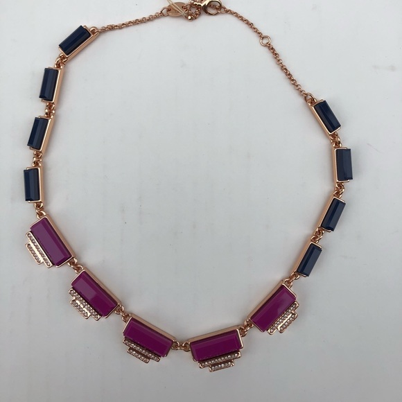 New Fossil Rose Goldtone Deco Statement Necklace - Picture 3 of 3